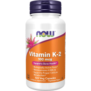 NOW Vitamin K2 100 mcg 100 Veg 100 Capsules image