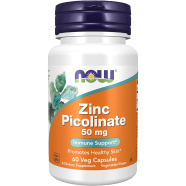 NOW Zinc Picolinate 50 mg 60 Veg Capsules image