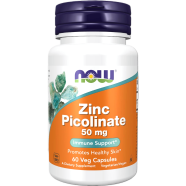 NOW Zinc Picolinate 50mg Immune Support 60 Veg Capsules image