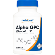 NUTRICOST Alpha GPC 600 mg 60 Vegetarian Capsules image