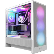 NZXT H5 Flow RGB 2024 Edition Compact ATX Mid-Tower Airflow Casing - White image