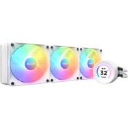 NZXT Kraken 360 RGB - 360mm AIO liquid cooler w/ 1.54in. Display, RGB Controller Hub Fans (White) image