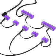 NZXT RGB Cable Comb (AH-2PCCA-01) Sleeved Power Cables image