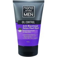 Nano White Men Oil Control Anti Blackhead Detox Mud Wash 100ml image