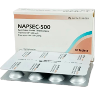 Napsec 500 Mg, 20 Mg Tablet 10's Strip image