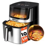 National Smartheat Hot Air Fryer 10 Ltr – Digital Touch, Oil-Free Frying, 10-in-1 Cooking Function, 1700 Watt image