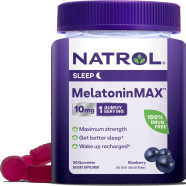 Natrol MelatoninMax Blueberry Gummy 10 mg 50 Gummies -429497205 image