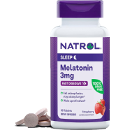 Natrol Melatonin Fast Dissolve Strawberry 3 mg 90 Tablets -432620785 image