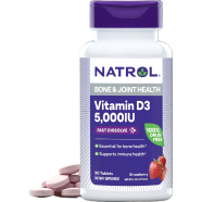 Natrol Vitamin D3 5000 IU Fast Dissolve 90 Tablets image