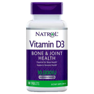 Natrol Vitamin D3 Bone And Joint Health Maximum Strength 10,000 IU - 60 Tablets image