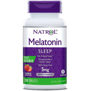 Natrol – Melatonin 5mg – 250 Fast Dissolve Tablets – Strawberry Flavor image