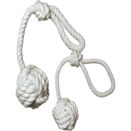 Natural Cotton Rope with Ball Dog Toys, Premium White Cotton Dog Chew Toys icon