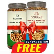 Naturals Cashew Nuts Roasted (কাজু বাদাম) - 200 gm (Pea Nuts Roasted FREE - 200 gm ) image