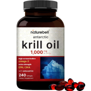 NatureBell Antarctic Krill Oil 1000mg Supplement 240 Softgels -523517670 image