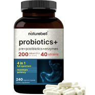 NatureBell Probiotics 200 Billion CFU Per Serving 240 Veggie Capsules -523309308 image