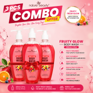 Nature Beauty Fruity Glow Body Wash 325ml (3Pcs Combo Offer) image