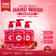 Nature Beauty Hand Wash Strawberry 250ml 3Pcs Combo Offer image
