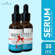 Nature Beauty Hyaluronic 1Percent and Glycolic Acid 2Percent Serum 30 ml (Buy 1 Get 1 FREE) image