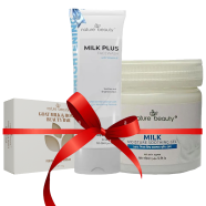 Nature Beauty Milk Face Wash 100ml and Moisture Soothing Gel 130ml and Hand-made Beauty Bar 115gm (Milk Combo) image