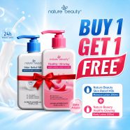 Nature Beauty Skin Relief Milk Moisture Lotion 200ml With Healthy Glowing Body Lotion 200ml (Buy 1 Get 1 FREE) image