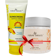 Nature Beauty Sunscreen 50 ml and Appricot Face Scrub 130ml (Combo) image