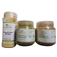 Nature Leaf Methi Gura 100gm Plus Mehedi Pata Gura 100gm Plus Golap Papri Gura 100gm - Total 300gm Savings Combo Pack image