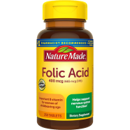 Nature Made Folic Acid 400 mcg (665 mcg DFE) 250 Tablets -363739368 image