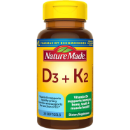 Nature Made Vitamin D3 plus K2 – 30 Softgels -344313790 image