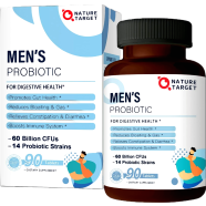 Nature Target Men's Probiotics 60 Billion 90 Capsules - X002tyedzt image