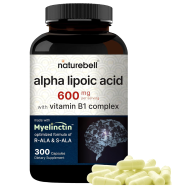 Naturebell Alpha Lipoic Acid 600 Mg With Vitamin B1 Complex - 300 Capsules -505536955 image