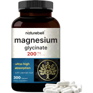 Naturebell Magnesium Glycinate 200mg 300 Capsules - X0045ct37b image