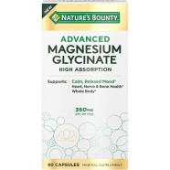 Nature's Bounty Advanced Magnesium Glycinate 360 mg 90 Capsules -351771077 image
