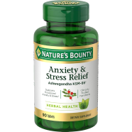 Nature’s Bounty Anxiety and Stress Relief Ashwagandha KSM-66 90 Tablet image