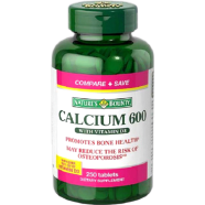 Nature's Bounty Calcium 600 with Vitamin D3 -- 250 Tablets image