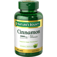 Nature’s Bounty Cinnamon Plus Chromium 2000mg 60 Capsules (USA) image
