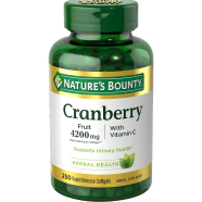 Nature’s Bounty Cranberry With Vitamin C 4200 mg 250 Softgels image