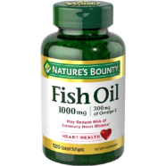 Nature’s Bounty Fish Oil, 1000mg, 300mg of Omega-3, 120 Softgels image