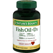 Nature's Bounty Fish Oil 1200 mg Vitamin D3 1000 IU Softgels90 (USA) image