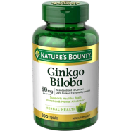 Nature's Bounty Ginkgo Biloba 60 mg per serving 200 Capsules image