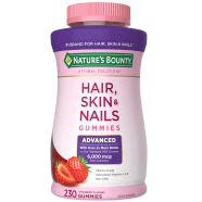 Natures Bounty Hair, Skin Nails Strawberry Flavored 230 Gummies image