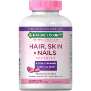 Nature's Bounty Hair, Skin, and Nails Extra Strength with Biotin 5000 mcg - 250 Softgels -483475585 image