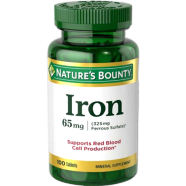 Nature’s Bounty Iron 65 Mg (325 mg Ferrous Sulfate) 100 Tablets image