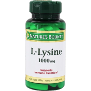 Nature's Bounty L-Lysine 1000 mg 60 Capsules -423944509 image