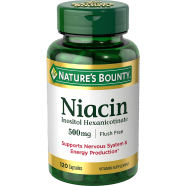 Nature’s Bounty Niacin Flush-Free 500 mg 120 Capsules image