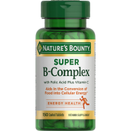 Nature’s Bounty Super B-Complex With Folic Acid Plus Vitamin-C 150 Tablets image