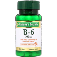 Nature’s Bounty Vitamin B-6 100 mg 100 Tablets image