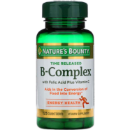 Nature's Bounty, Vitamin B-Complex with Folic Acid Plus Vitamin C 125 Tablets(USA) image