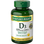 Nature’s Bounty Vitamin D3 125 mcg 5000iu 400 Softgels image
