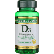 Nature's Bounty Vitamin D3 5000iu Immune and Bone Support Rapid Release 150 Softgels -524019498 image