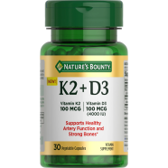 Nature's Bounty Vitamin D3 Plus K2 - 100mcg 30 Capsules image